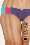 Zivame Anti-Microbial Low Rise Full Coverage Hipster Panty (Pack of 3) - Multicolor — thumbnail 1